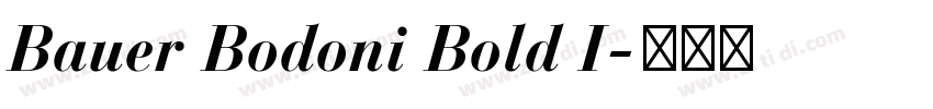 Bauer Bodoni Bold I字体转换